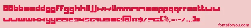 SpaceChick Font – Red Fonts on Pink Background