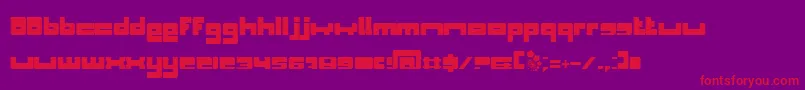 SpaceChick Font – Red Fonts on Purple Background