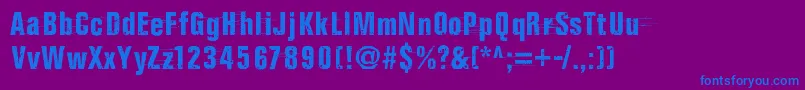 CompletelyNonsense-Schriftart – Blaue Schriften auf violettem Hintergrund