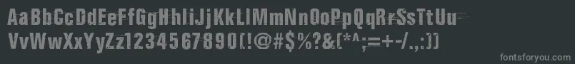 Fonte CompletelyNonsense – fontes cinzas em um fundo preto