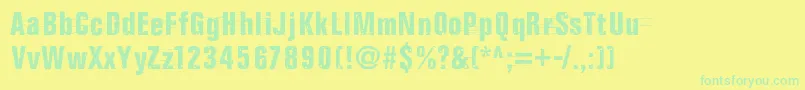 CompletelyNonsense-Schriftart – Grüne Schriften auf gelbem Hintergrund