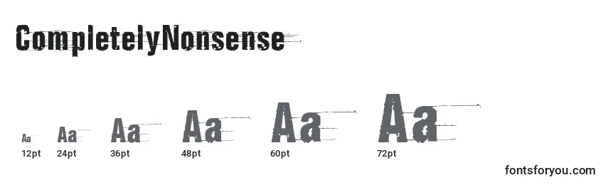 CompletelyNonsense Font Sizes