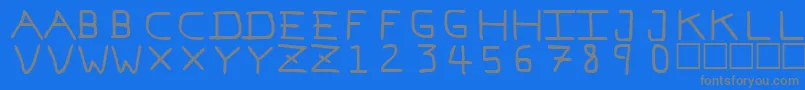 PfVeryverybadfont7 Font – Gray Fonts on Blue Background