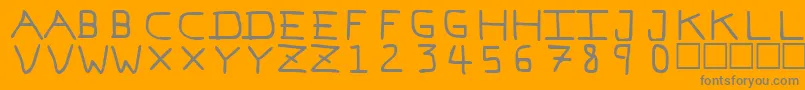 PfVeryverybadfont7 Font – Gray Fonts on Orange Background