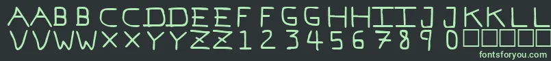 PfVeryverybadfont7 Font – Green Fonts on Black Background
