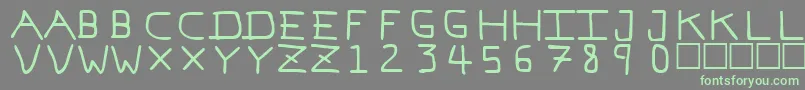 PfVeryverybadfont7 Font – Green Fonts on Gray Background