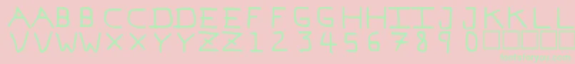 fuente PfVeryverybadfont7 – Fuentes Verdes Sobre Fondo Rosa