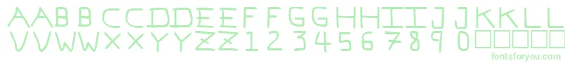 Шрифт PfVeryverybadfont7 – зелёные шрифты