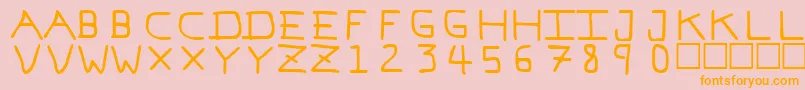 PfVeryverybadfont7 Font – Orange Fonts on Pink Background