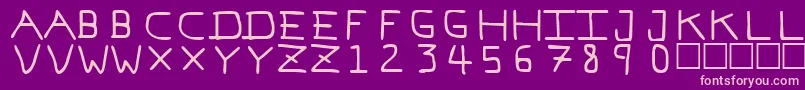 PfVeryverybadfont7 Font – Pink Fonts on Purple Background
