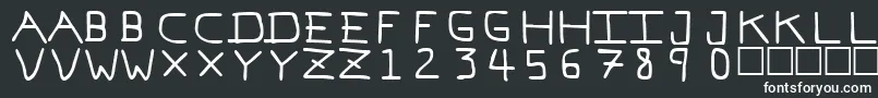 PfVeryverybadfont7 Font – White Fonts on Black Background