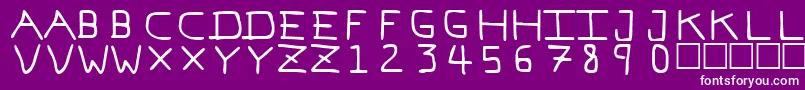 PfVeryverybadfont7 Font – White Fonts on Purple Background