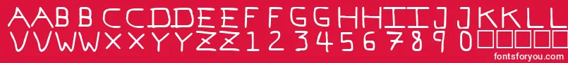 PfVeryverybadfont7 Font – White Fonts on Red Background