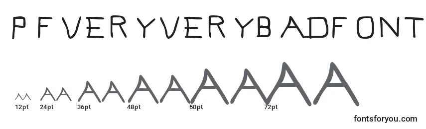Размеры шрифта PfVeryverybadfont7