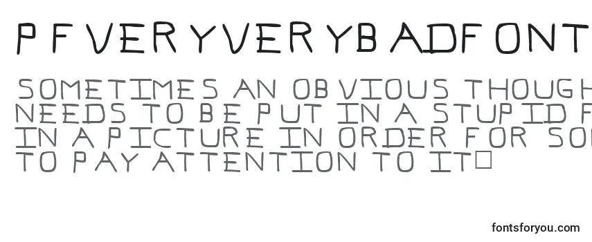 Обзор шрифта PfVeryverybadfont7