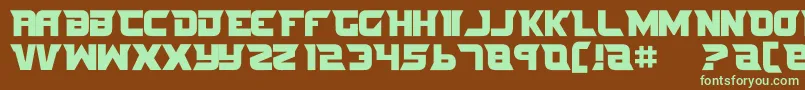 Шрифт Nife3 – зелёные шрифты на коричневом фоне