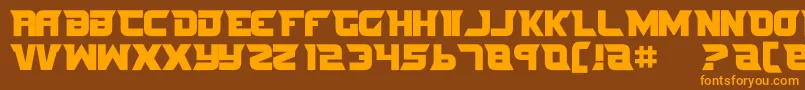 Шрифт Nife3 – оранжевые шрифты на коричневом фоне