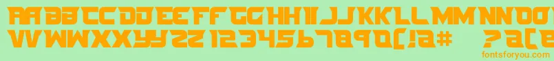 Шрифт Nife3 – оранжевые шрифты на зелёном фоне