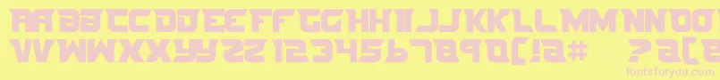 Nife3 Font – Pink Fonts on Yellow Background