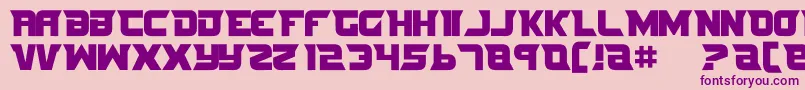 Nife3-Schriftart – Violette Schriften auf rosa Hintergrund