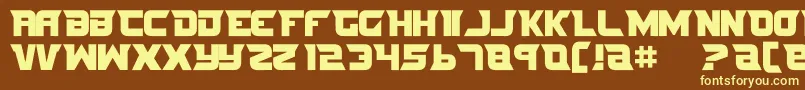 Nife3-fontti – keltaiset fontit ruskealla taustalla