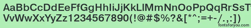 フォントPragmaticalightcttBold – 緑の背景に黒い文字