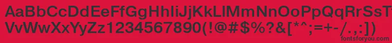 フォントPragmaticalightcttBold – 赤い背景に黒い文字
