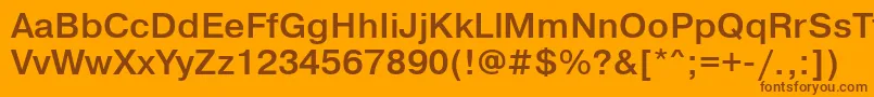 PragmaticalightcttBold Font – Brown Fonts on Orange Background