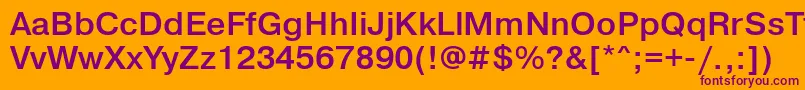 PragmaticalightcttBold Font – Purple Fonts on Orange Background