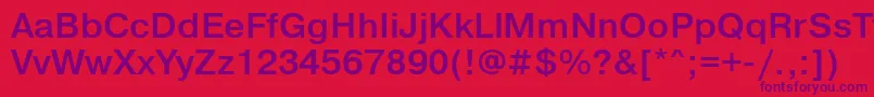 PragmaticalightcttBold-Schriftart – Violette Schriften auf rotem Hintergrund