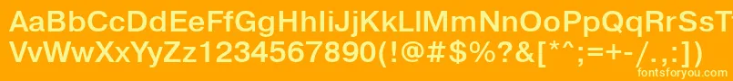 PragmaticalightcttBold-fontti – keltaiset fontit oranssilla taustalla