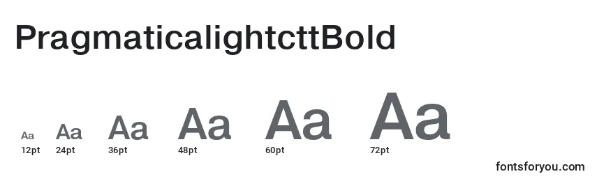 Размеры шрифта PragmaticalightcttBold