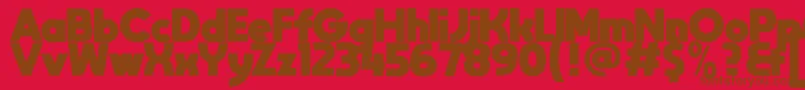 MoonGetHeavy Font – Brown Fonts on Red Background