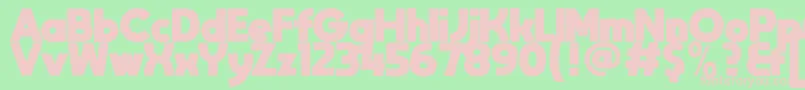 MoonGetHeavy Font – Pink Fonts on Green Background