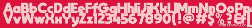 MoonGetHeavy Font – Pink Fonts on Red Background