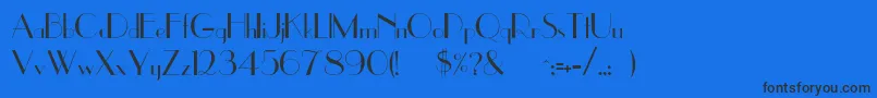 Downside Font – Black Fonts on Blue Background