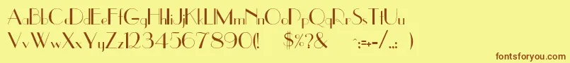 Downside Font – Brown Fonts on Yellow Background