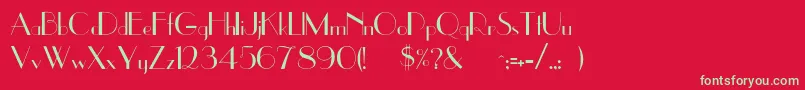 Downside Font – Green Fonts on Red Background