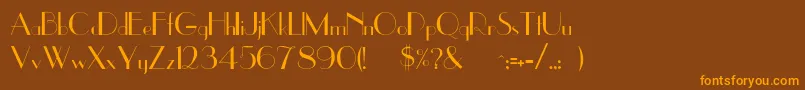 Downside Font – Orange Fonts on Brown Background