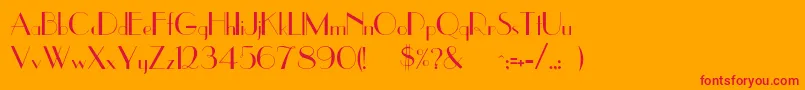Downside Font – Red Fonts on Orange Background