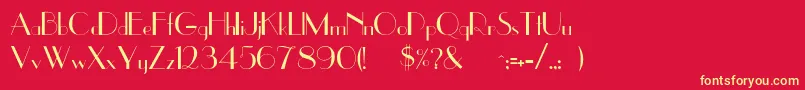 Downside Font – Yellow Fonts on Red Background