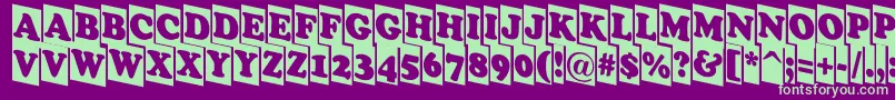 ACooperblackcmdn Font – Green Fonts on Purple Background