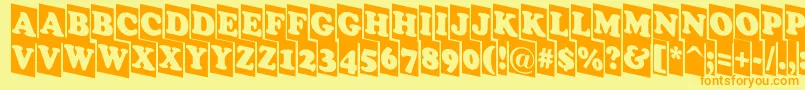 ACooperblackcmdn Font – Orange Fonts on Yellow Background