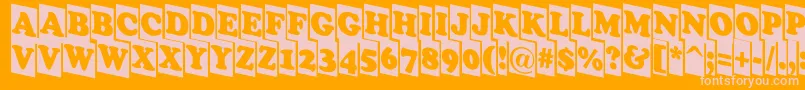 Шрифт ACooperblackcmdn – розовые шрифты на оранжевом фоне