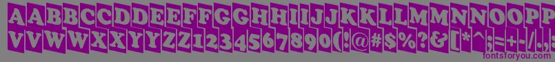 Шрифт ACooperblackcmdn – фиолетовые шрифты на сером фоне