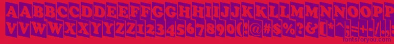 ACooperblackcmdn-Schriftart – Violette Schriften auf rotem Hintergrund