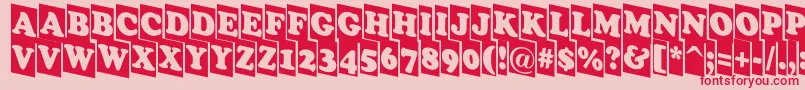 ACooperblackcmdn-Schriftart – Rote Schriften auf rosa Hintergrund