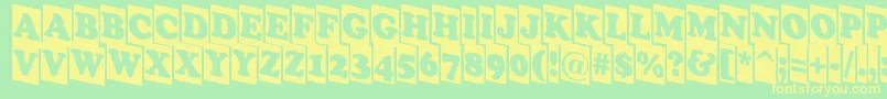 ACooperblackcmdn Font – Yellow Fonts on Green Background