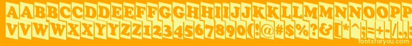 ACooperblackcmdn Font – Yellow Fonts on Orange Background