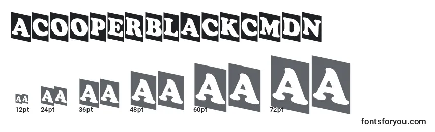 ACooperblackcmdn Font Sizes
